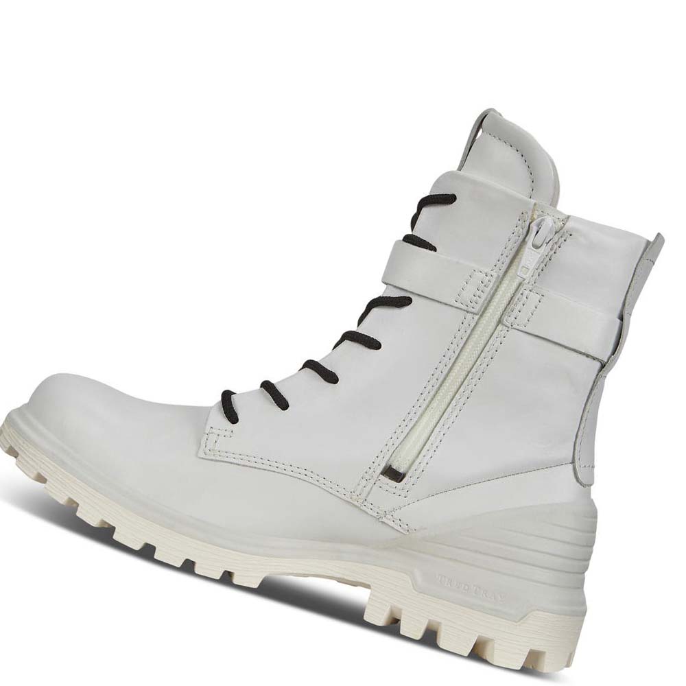 Women's Ecco Tredtray Mid-cut Buckled Boots White | USA 53SGL